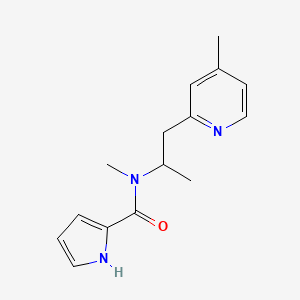 molecular formula C15H19N3O B4258827 N-methyl-N-[1-methyl-2-(4-methylpyridin-2-yl)ethyl]-1H-pyrrole-2-carboxamide 