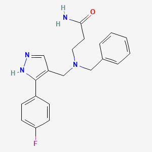 3-(benzyl{[3-(4-fluorophenyl)-1H-pyrazol-4-yl]methyl}amino)propanamide