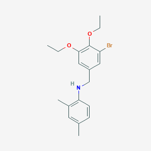 molecular formula C19H24BrNO2 B425884 N-(3-bromo-4,5-diethoxybenzyl)-2,4-dimethylaniline 