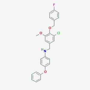 N-{3-chloro-4-[(4-fluorobenzyl)oxy]-5-methoxybenzyl}-4-phenoxyaniline