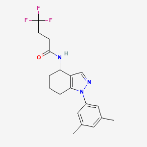 molecular formula C19H22F3N3O B4258855 N-[1-(3,5-dimethylphenyl)-4,5,6,7-tetrahydro-1H-indazol-4-yl]-4,4,4-trifluorobutanamide 