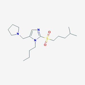 molecular formula C18H33N3O2S B4258869 1-butyl-2-[(4-methylpentyl)sulfonyl]-5-(1-pyrrolidinylmethyl)-1H-imidazole 