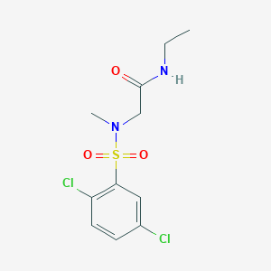 molecular formula C11H14Cl2N2O3S B425890 2-[[(2,5-dichlorophenyl)sulfonyl](methyl)amino]-N-ethylacetamide 