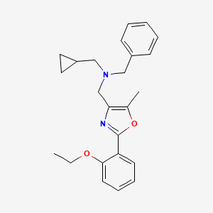 molecular formula C24H28N2O2 B4258904 N-benzyl-1-cyclopropyl-N-{[2-(2-ethoxyphenyl)-5-methyl-1,3-oxazol-4-yl]methyl}methanamine 