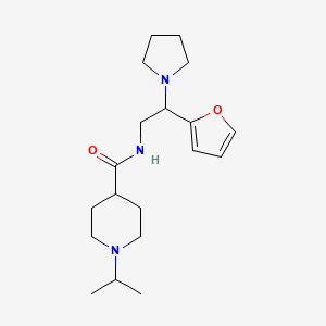 molecular formula C19H31N3O2 B4258927 N-[2-(2-furyl)-2-pyrrolidin-1-ylethyl]-1-isopropylpiperidine-4-carboxamide 