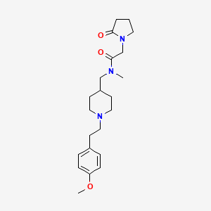 molecular formula C22H33N3O3 B4258934 N-({1-[2-(4-methoxyphenyl)ethyl]-4-piperidinyl}methyl)-N-methyl-2-(2-oxo-1-pyrrolidinyl)acetamide 