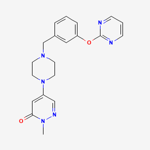 2-methyl-5-{4-[3-(2-pyrimidinyloxy)benzyl]-1-piperazinyl}-3(2H)-pyridazinone