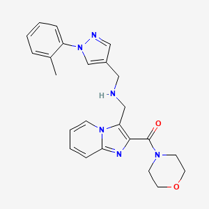 1-[1-(2-methylphenyl)-1H-pyrazol-4-yl]-N-{[2-(4-morpholinylcarbonyl)imidazo[1,2-a]pyridin-3-yl]methyl}methanamine