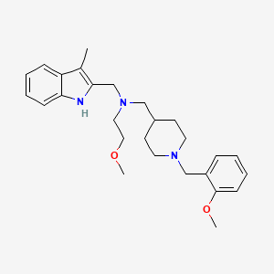 2-methoxy-N-{[1-(2-methoxybenzyl)-4-piperidinyl]methyl}-N-[(3-methyl-1H-indol-2-yl)methyl]ethanamine