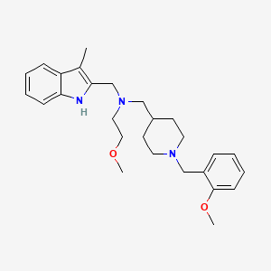 molecular formula C27H37N3O2 B4258996 2-methoxy-N-{[1-(2-methoxybenzyl)-4-piperidinyl]methyl}-N-[(3-methyl-1H-indol-2-yl)methyl]ethanamine 