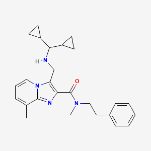 3-{[(dicyclopropylmethyl)amino]methyl}-N,8-dimethyl-N-(2-phenylethyl)imidazo[1,2-a]pyridine-2-carboxamide