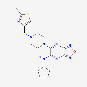 N-cyclopentyl-6-{4-[(2-methyl-1,3-thiazol-4-yl)methyl]-1-piperazinyl}[1,2,5]oxadiazolo[3,4-b]pyrazin-5-amine