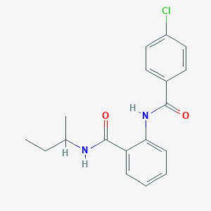 molecular formula C18H19ClN2O2 B425902 N-(sec-butyl)-2-[(4-chlorobenzoyl)amino]benzamide CAS No. 664320-75-6