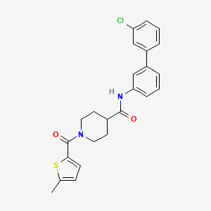 molecular formula C24H23ClN2O2S B4259029 N-(3'-chloro-3-biphenylyl)-1-[(5-methyl-2-thienyl)carbonyl]-4-piperidinecarboxamide 