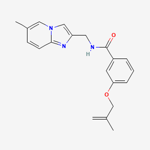 N-[(6-methylimidazo[1,2-a]pyridin-2-yl)methyl]-3-[(2-methylprop-2-en-1-yl)oxy]benzamide