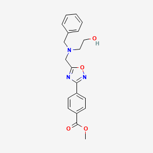 molecular formula C20H21N3O4 B4259057 methyl 4-(5-{[benzyl(2-hydroxyethyl)amino]methyl}-1,2,4-oxadiazol-3-yl)benzoate 