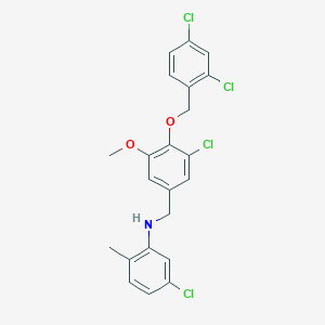 5-chloro-N-{3-chloro-4-[(2,4-dichlorobenzyl)oxy]-5-methoxybenzyl}-2-methylaniline