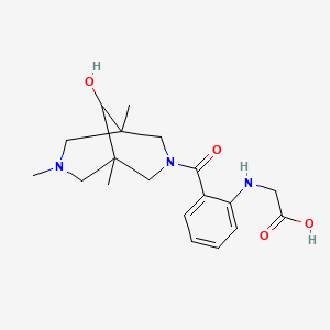 molecular formula C19H27N3O4 B4259061 ({2-[(9-hydroxy-1,5,7-trimethyl-3,7-diazabicyclo[3.3.1]non-3-yl)carbonyl]phenyl}amino)acetic acid 
