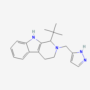 molecular formula C19H24N4 B4259069 1-tert-butyl-2-(1H-pyrazol-3-ylmethyl)-2,3,4,9-tetrahydro-1H-beta-carboline 
