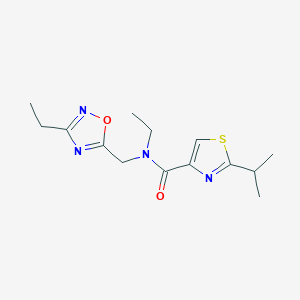 N-ethyl-N-[(3-ethyl-1,2,4-oxadiazol-5-yl)methyl]-2-isopropyl-1,3-thiazole-4-carboxamide