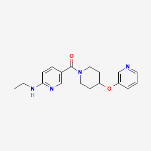 molecular formula C18H22N4O2 B4259079 N-ethyl-5-{[4-(3-pyridinyloxy)-1-piperidinyl]carbonyl}-2-pyridinamine 