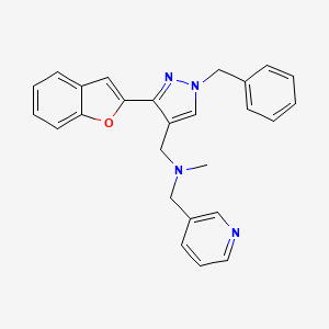 1-[3-(1-benzofuran-2-yl)-1-benzyl-1H-pyrazol-4-yl]-N-methyl-N-(3-pyridinylmethyl)methanamine