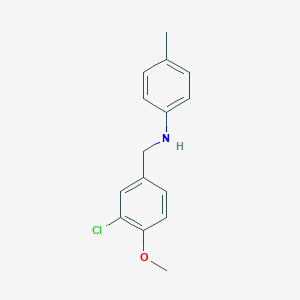 molecular formula C15H16ClNO B425912 N-(3-chloro-4-methoxybenzyl)-N-(4-methylphenyl)amine 