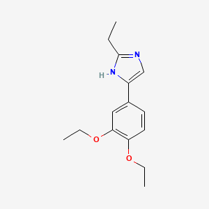 molecular formula C15H20N2O2 B4259150 4-(3,4-diethoxyphenyl)-2-ethyl-1H-imidazole 
