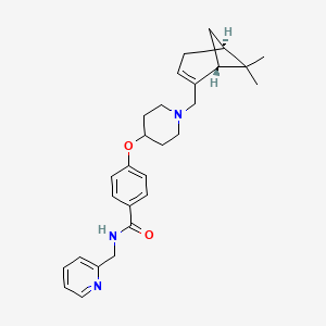 4-[(1-{[(1R,5S)-6,6-dimethylbicyclo[3.1.1]hept-2-en-2-yl]methyl}-4-piperidinyl)oxy]-N-(2-pyridinylmethyl)benzamide