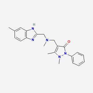 1,5-dimethyl-4-({methyl[(5-methyl-1H-benzimidazol-2-yl)methyl]amino}methyl)-2-phenyl-1,2-dihydro-3H-pyrazol-3-one