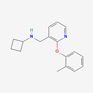 molecular formula C17H20N2O B4259199 N-{[2-(2-methylphenoxy)-3-pyridinyl]methyl}cyclobutanamine 