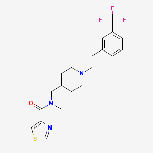 molecular formula C20H24F3N3OS B4259217 N-methyl-N-[(1-{2-[3-(trifluoromethyl)phenyl]ethyl}-4-piperidinyl)methyl]-1,3-thiazole-4-carboxamide 