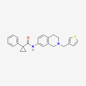 molecular formula C24H24N2OS B4259219 1-phenyl-N-[2-(3-thienylmethyl)-1,2,3,4-tetrahydro-7-isoquinolinyl]cyclopropanecarboxamide 