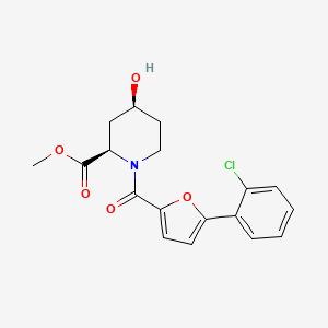 molecular formula C18H18ClNO5 B4259231 methyl (2R*,4S*)-1-[5-(2-chlorophenyl)-2-furoyl]-4-hydroxypiperidine-2-carboxylate 