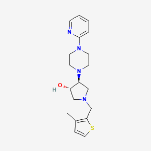 (3S*,4S*)-1-[(3-methyl-2-thienyl)methyl]-4-[4-(2-pyridinyl)-1-piperazinyl]-3-pyrrolidinol