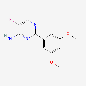 molecular formula C13H14FN3O2 B4259275 2-(3,5-dimethoxyphenyl)-5-fluoro-N-methylpyrimidin-4-amine 