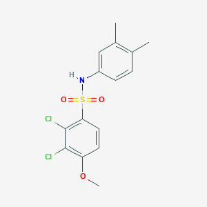 molecular formula C15H15Cl2NO3S B425928 2,3-dichloro-N-(3,4-dimethylphenyl)-4-methoxybenzenesulfonamide 