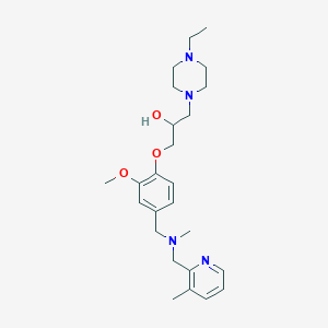 molecular formula C25H38N4O3 B4259287 1-(4-ethyl-1-piperazinyl)-3-[2-methoxy-4-({methyl[(3-methyl-2-pyridinyl)methyl]amino}methyl)phenoxy]-2-propanol 