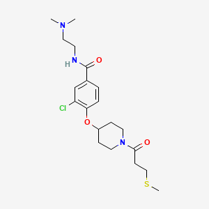 3-chloro-N-[2-(dimethylamino)ethyl]-4-({1-[3-(methylthio)propanoyl]-4-piperidinyl}oxy)benzamide