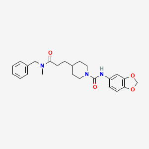 N-1,3-benzodioxol-5-yl-4-{3-[benzyl(methyl)amino]-3-oxopropyl}-1-piperidinecarboxamide
