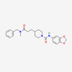 molecular formula C24H29N3O4 B4259294 N-1,3-benzodioxol-5-yl-4-{3-[benzyl(methyl)amino]-3-oxopropyl}-1-piperidinecarboxamide 