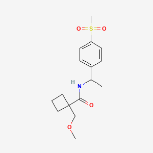 molecular formula C16H23NO4S B4259302 1-(methoxymethyl)-N-{1-[4-(methylsulfonyl)phenyl]ethyl}cyclobutanecarboxamide 