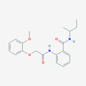 molecular formula C20H24N2O4 B425931 N-(sec-butyl)-2-{[(2-methoxyphenoxy)acetyl]amino}benzamide 