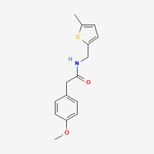 molecular formula C15H17NO2S B4259323 2-(4-methoxyphenyl)-N-[(5-methyl-2-thienyl)methyl]acetamide 