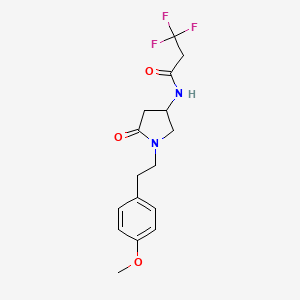 molecular formula C16H19F3N2O3 B4259324 3,3,3-trifluoro-N-{1-[2-(4-methoxyphenyl)ethyl]-5-oxo-3-pyrrolidinyl}propanamide 