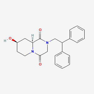 (8R*,9aS*)-2-(2,2-diphenylethyl)-8-hydroxytetrahydro-2H-pyrido[1,2-a]pyrazine-1,4(3H,6H)-dione