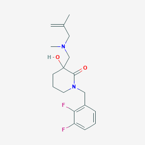 molecular formula C18H24F2N2O2 B4259335 1-(2,3-difluorobenzyl)-3-hydroxy-3-{[methyl(2-methyl-2-propen-1-yl)amino]methyl}-2-piperidinone 