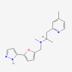N-methyl-1-(4-methylpyridin-2-yl)-N-{[5-(1H-pyrazol-5-yl)-2-furyl]methyl}propan-2-amine