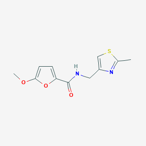 molecular formula C11H12N2O3S B4259340 5-methoxy-N-[(2-methyl-1,3-thiazol-4-yl)methyl]-2-furamide 
