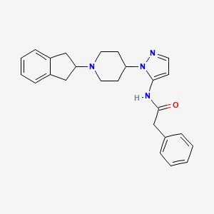 N-{1-[1-(2,3-dihydro-1H-inden-2-yl)-4-piperidinyl]-1H-pyrazol-5-yl}-2-phenylacetamide
